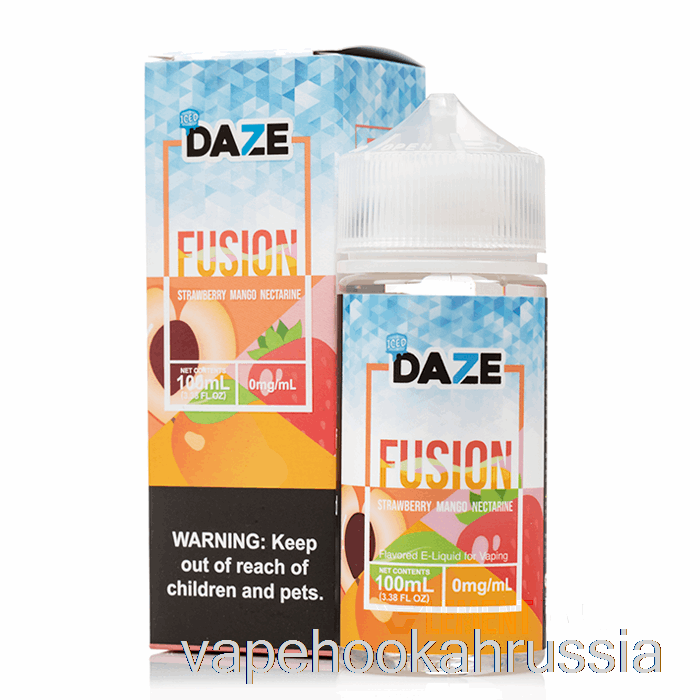 Vape Russia ледяной клубничный нектарин манго - 7 Daze Fusion - 100мл 0мг
